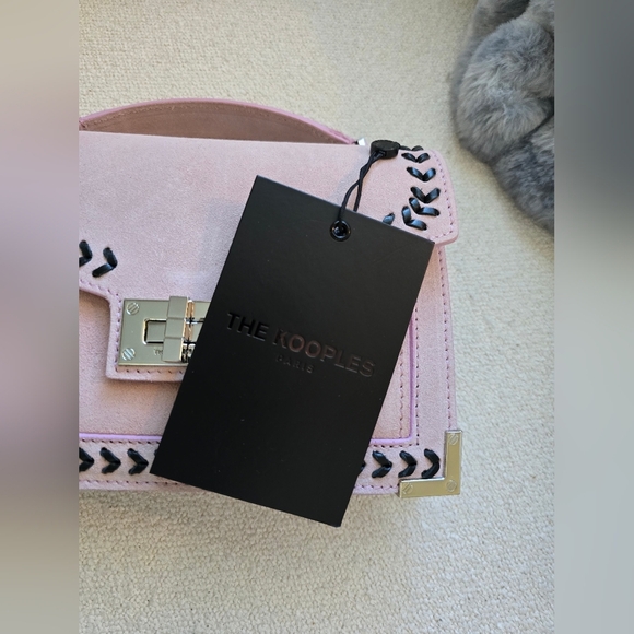 NWT! The Kooples, Small Emily Bag in Pink Suede, MSRP $445 - Picture 12 of 14
